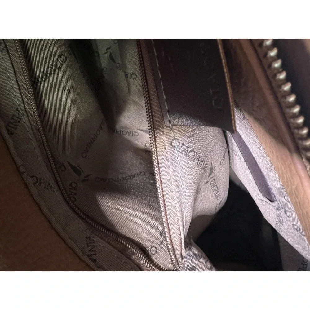 Hobo Bag Purse Brown Pebbled‎ Leather Inside Pockets Locket